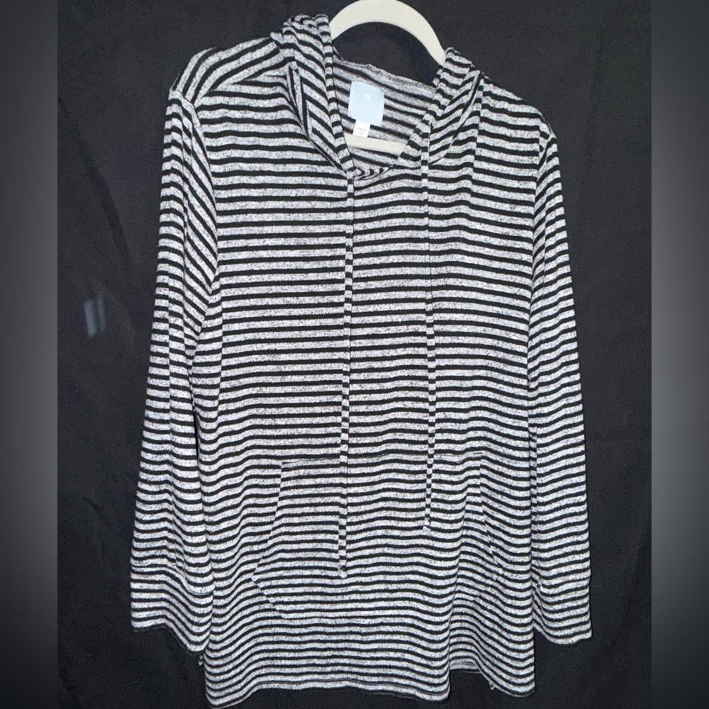 Striped Gray Women's Top